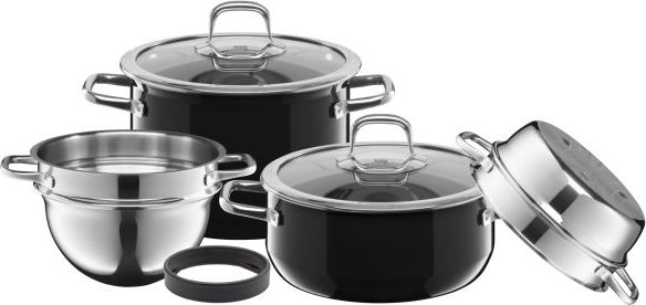 WMF Silit Silargan Compact Kochtopf-Set schwarz, 4-tlg. (21.0930.4821)