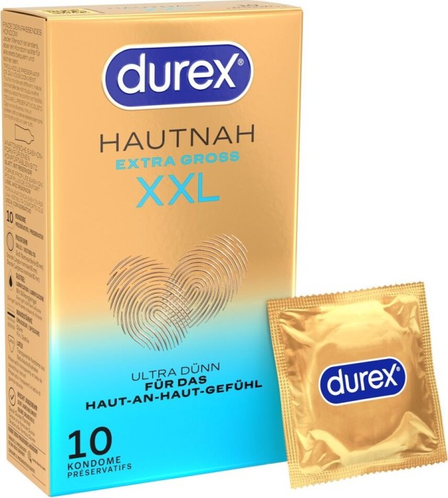 Durex Hautnah Extra Groß XXL ultra dünn, 10 Stück