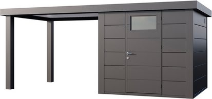 Telluria Classico 2424 Gerätehaus inkl. Anbau 2.84m links anthrazit (3955)