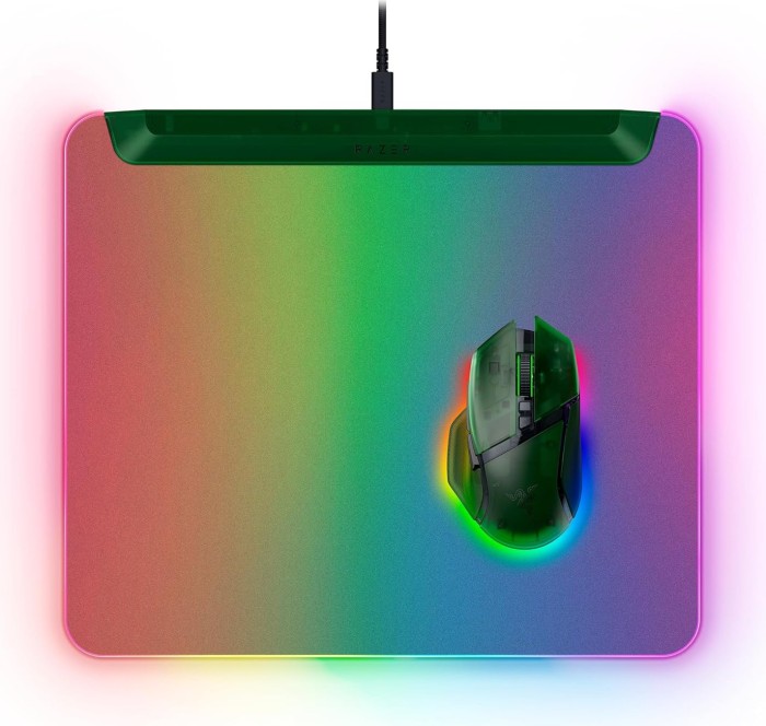 Razer Firefly V2 Pro - Fully Illuminated RGB Gaming Mouse Mat, Phantom Green Edition (RZ02-04920300-R3M1)
