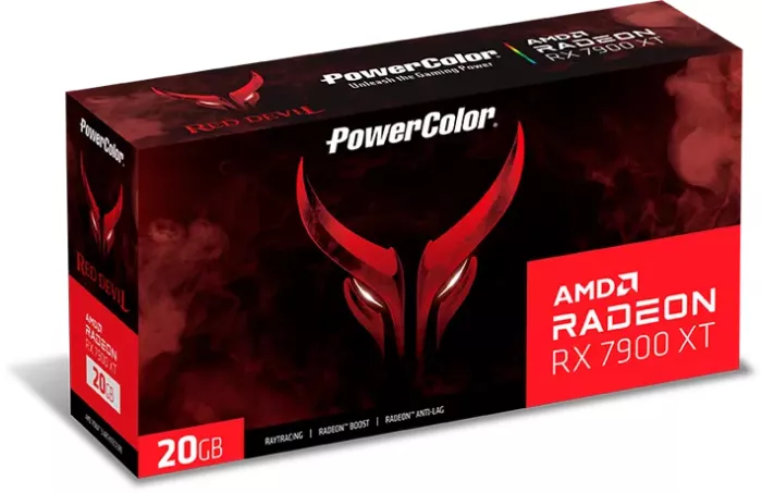 PowerColor Red Devil Radeon RX 7900 XT, 20GB GDDR6, HDMI, 3x DP (RX7900XT 20G-E/OC)