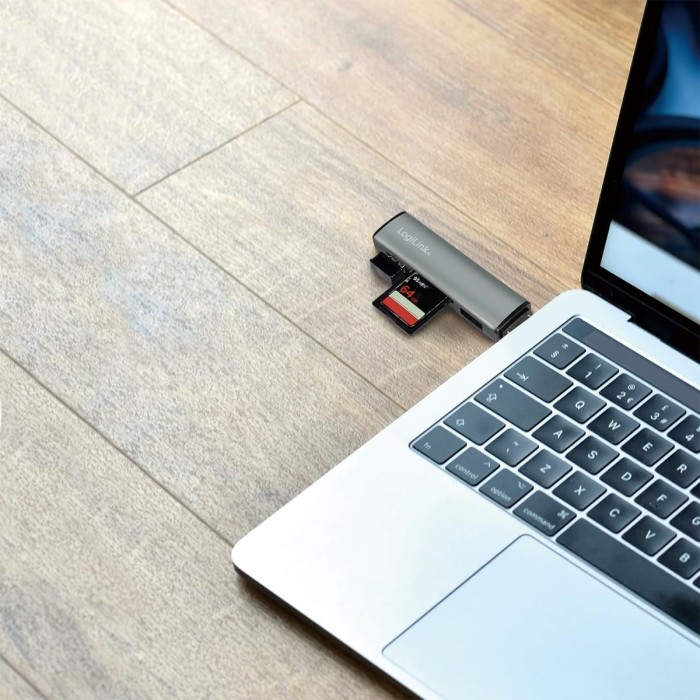 LogiLink USB 3.2 Gen 2 2-Port Hub with Card Reader, USB-A 3.1 [Stecker] (UA0394)