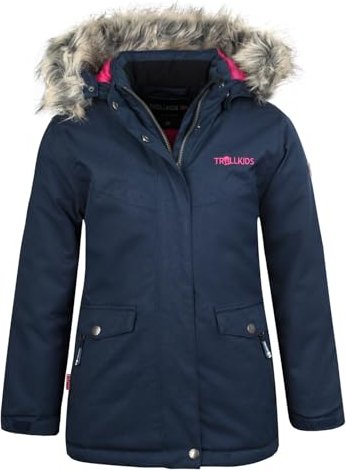 Trollkids Girls Oslo Coat XT Funktionsmantel navy/pink (Junior) (180-114)