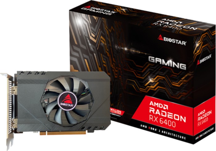 Biostar Radeon RX 6400, 4GB GDDR6, HDMI, DP (VA6406RA46)