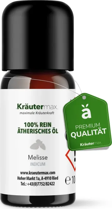 Kräutermax Melisse Indicum 100% ätherisches Duftöl, 10ml
