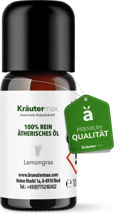 Kräutermax Lemongrass 100% ätherisches Duftöl, 10ml