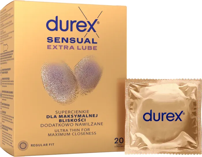 Durex Sensual Extra Lube, 20 Stück