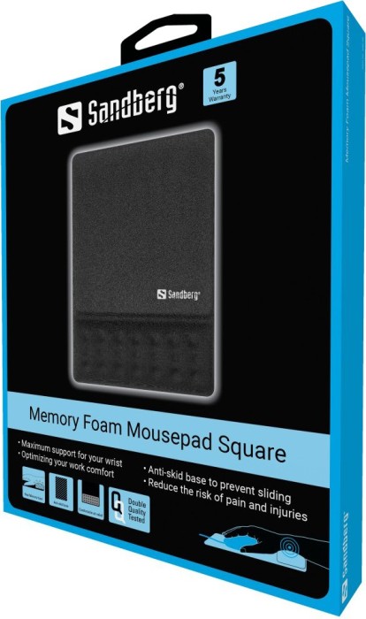 Sandberg Memory Foam Mousepad Square, schwarz (520-38)