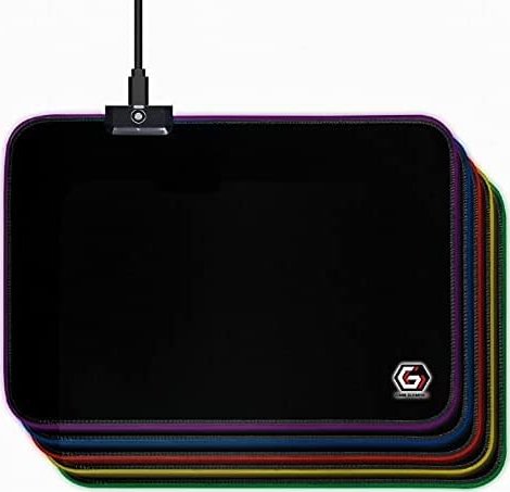 Gembird MP-GAMELED-M, LED Gaming Mauspad, 350x250mm, schwarz