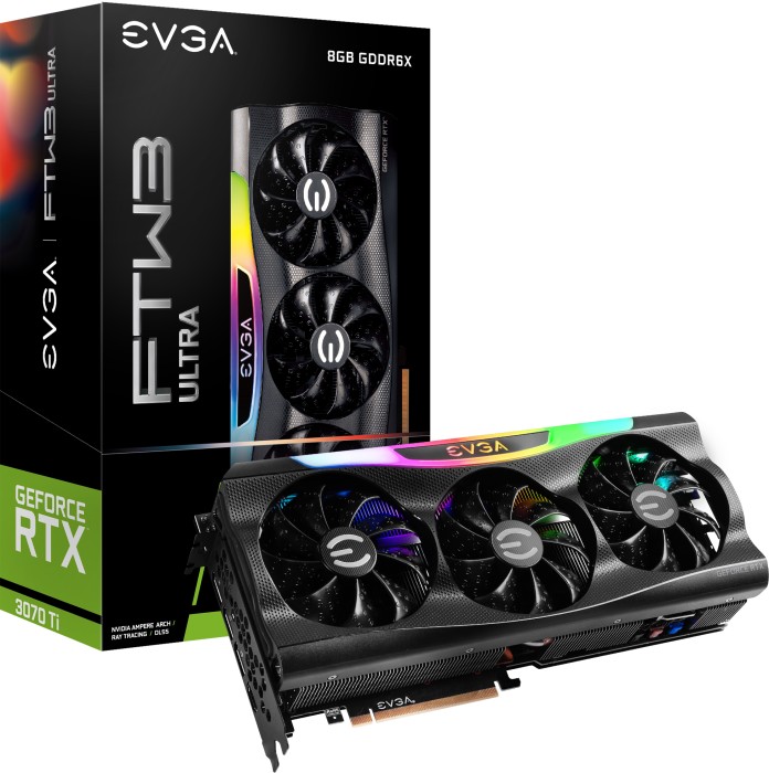 EVGA GeForce RTX 3070 Ti FTW3 Ultra Gaming, 8GB GDDR6X, HDMI, 3x DP (08G-P5-3797-KL)