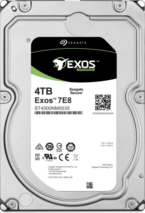 Seagate Exos E 7E8 4TB, 24/7, 512n / 3.5" / SATA 6Gb/s (ST4000NM0035)