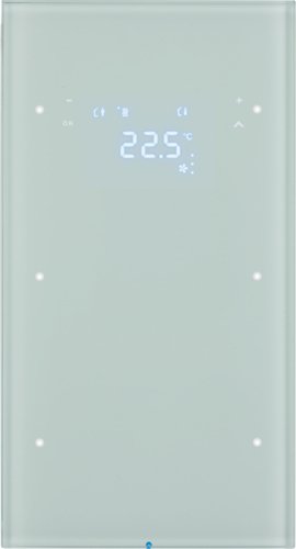Berker KNX R.3 Touchsensor 2-fach mit Temperaturregler polarweiß, Bedienelement (75642050)