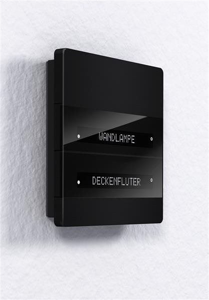 Enertex MeTa KNX Standard Raumcontroller 2-fach schwarz, Bedienelement mit Multisensor (1157-02-sw)