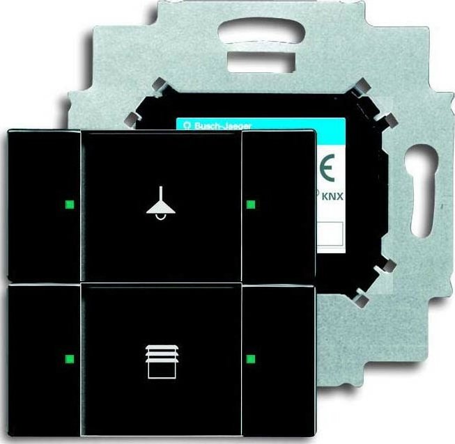 Busch-Jaeger Bedienelement, 2-fach, inkl. Busankoppler, anthrazit (6126/01-81)