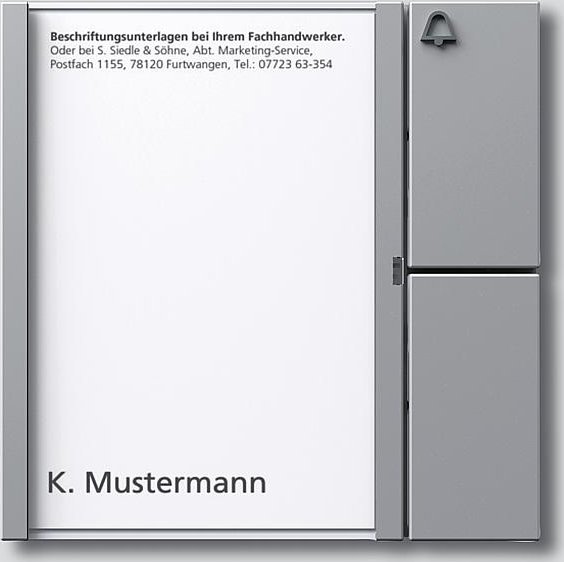 Siedle Tastenmodul TM 612-1 SM, silber, 1 Ruftaste, Türstationsmodul (200035516-00)