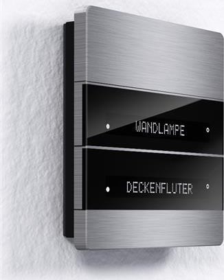 Enertex MeTa KNX Standard Raumcontroller 2-fach alu, Bedienelement mit Multisensor (1157-02-al)