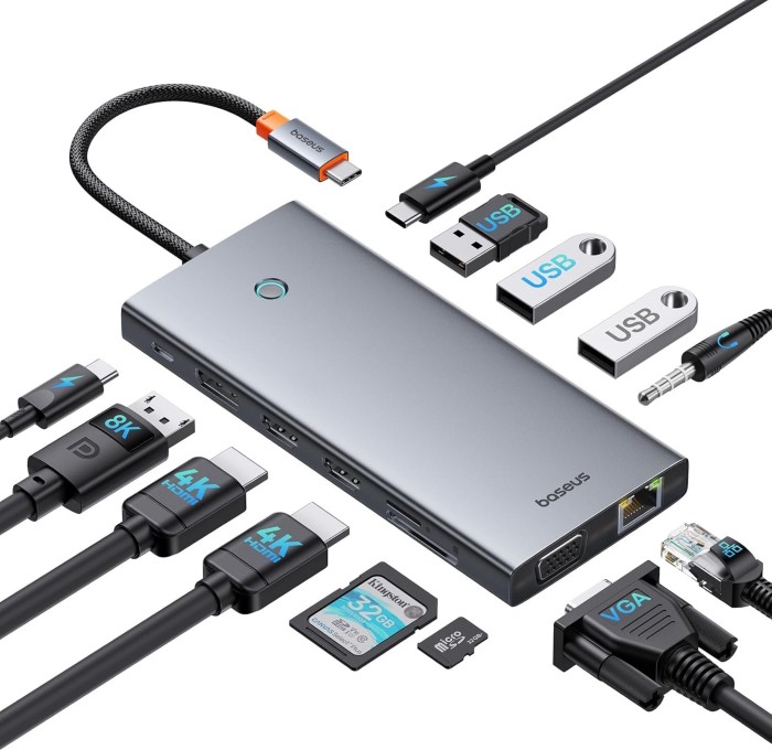 Baseus 13-in-1 Hub, USB-C 3.1 [Stecker] (B0C53DHGCW)