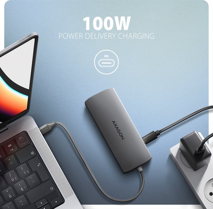 Axagon 9in1 Hub, USB-C 3.0 [Stecker] (HMC-8HLSA)