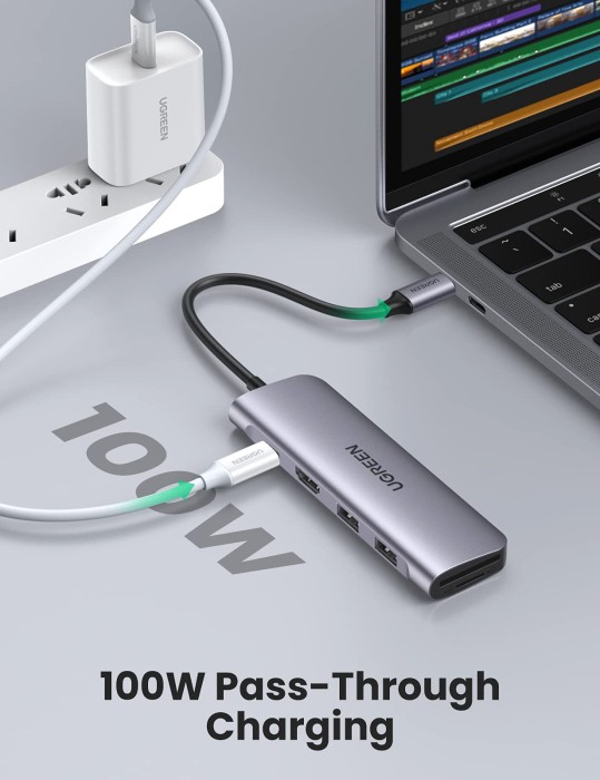 Ugreen 6-in-1 USB-C Hub, USB-C 3.0 [Stecker] (70411)