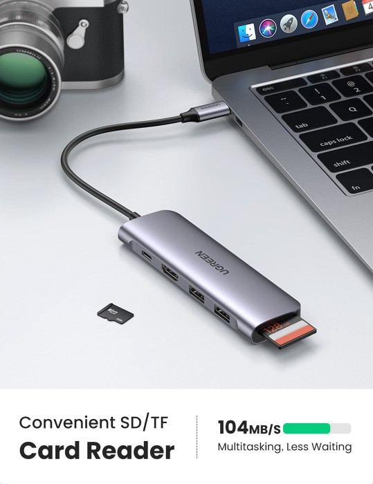 Ugreen 6-in-1 USB-C Hub, USB-C 3.0 [Stecker] (70411)