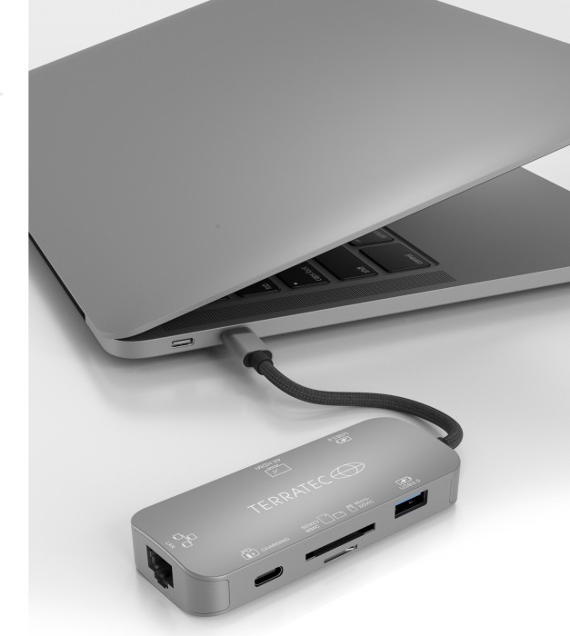 TerraTec Connect C8 Multiport-Adapter, USB-C 3.0 [Stecker] (306706)