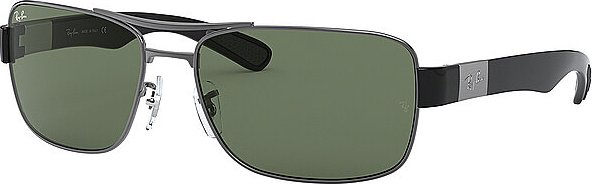 Ray-Ban RB3522 64mm gunmetal/green (RB3522-004/71)
