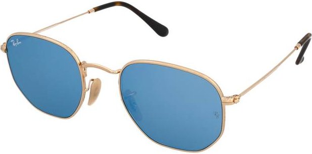 Ray-Ban RB3548N Hexagonal Flat Lenses 54mm gold/light blue flash (RB3548N-001/9O)