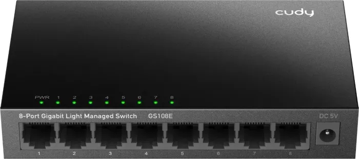 Cudy GS10 Desktop Gigabit Managed Switch, 8x RJ-45 (GS108E)