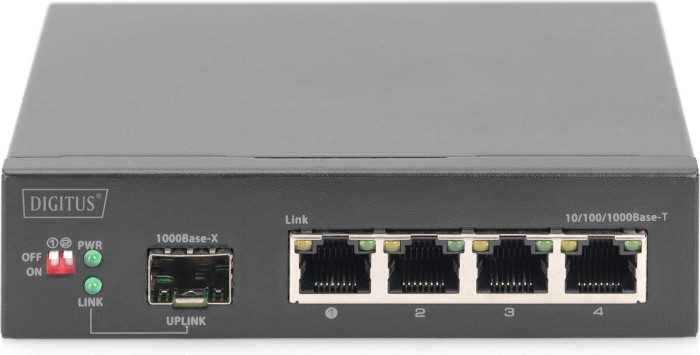 Digitus DN-800 Desktop Gigabit Switch, 4x RJ-45, 1x SFP (DN-80120)