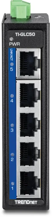 TRENDnet TI Hardened Industrial Railmount Gigabit Switch, 5x RJ-45 (TI-GLC50)
