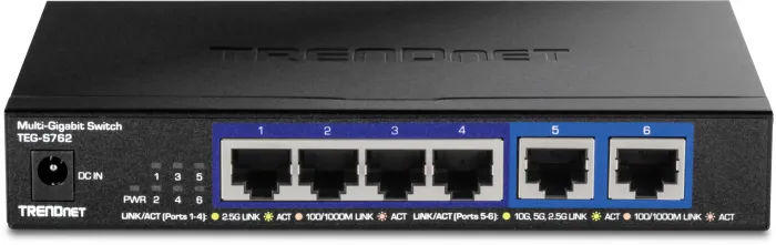 TRENDnet TEG-S Desktop 2.5G Switch, 6x RJ-45, V2 (TEG-S762 V2)