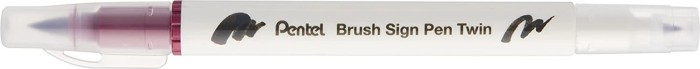 Pentel Brush Sign Pen Twin SESW30C dunkelrot (SESW30C-T128E)