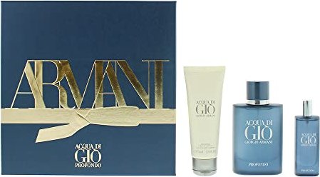 Giorgio Armani Acqua di Gio Profondo EdP 75ml + EdP 15ml + Duschgel 75ml Duftset