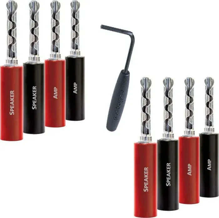 Audioquest SureGrip 100 BFA/Banana Silver, 8 Stück